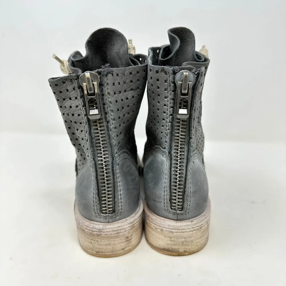 Dolce Vita Aldis Perforated Nubuck Ankle‎ Boots Smoke Grey 8.5